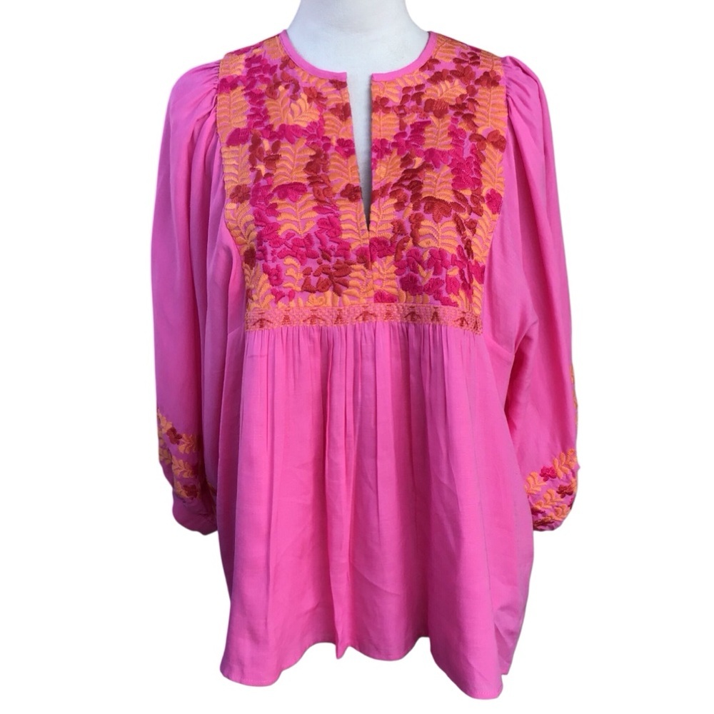 J. Marie Embroidered Carlie Top NEW $162 - Picture 7 of 12